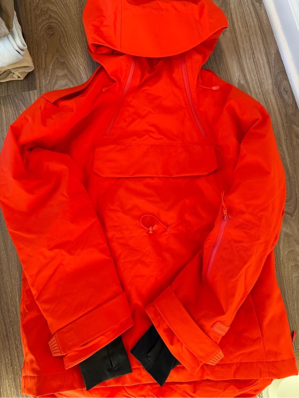 Halfdays Ronne Orange Hooded Anorak ski snowboard Jacket